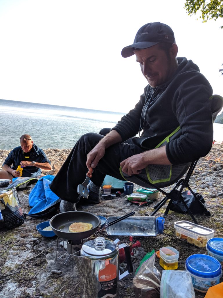 Cooking on a campsite